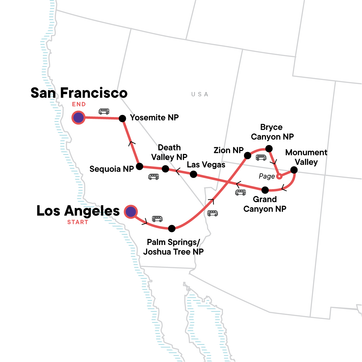 itinerary map