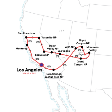 itinerary map