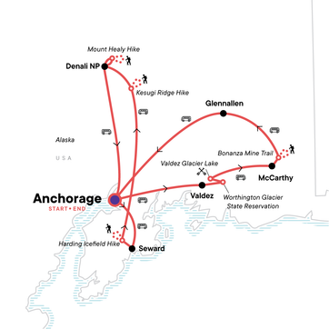 itinerary map