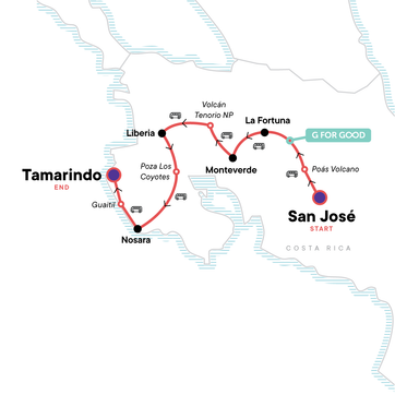 itinerary map