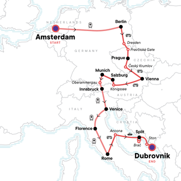itinerary map