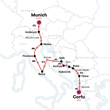itinerary map