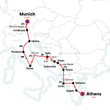 itinerary map