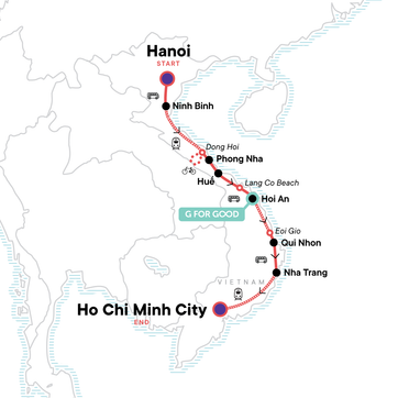 itinerary map