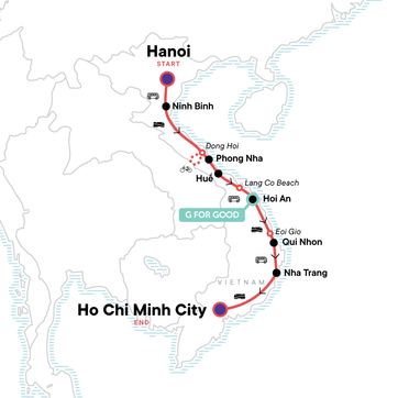 itinerary map