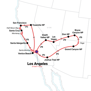 itinerary map