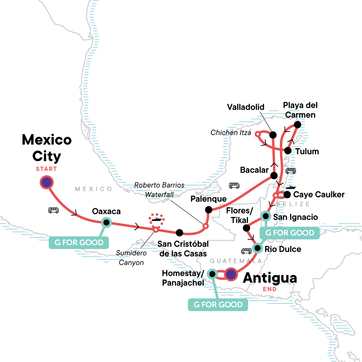 itinerary map