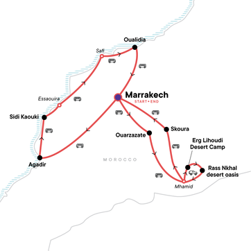 itinerary map