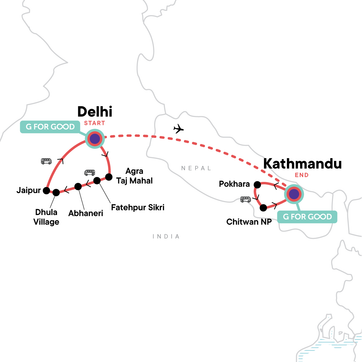 itinerary map