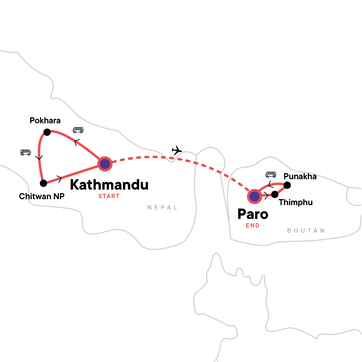 itinerary map