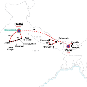 itinerary map