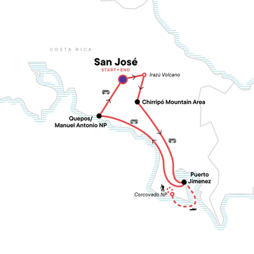itinerary map