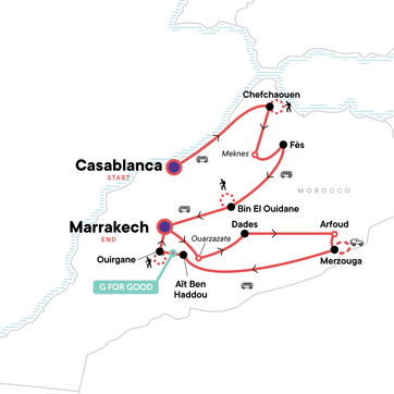itinerary map
