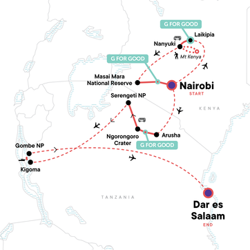 itinerary map