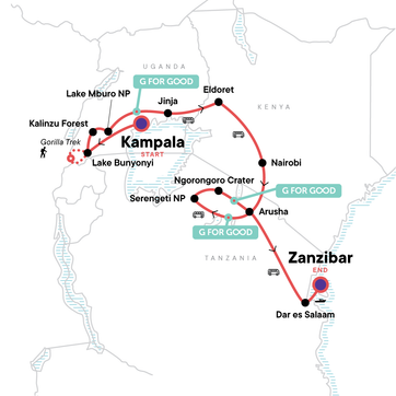 itinerary map