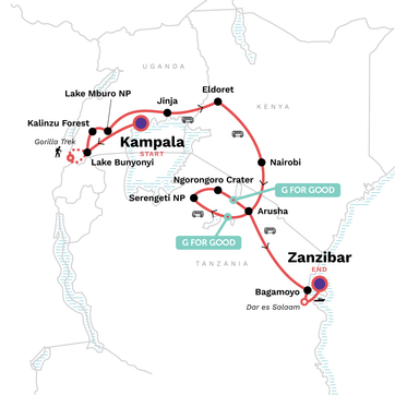 itinerary map
