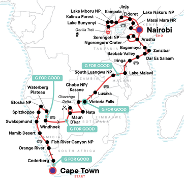 itinerary map