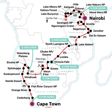 itinerary map