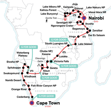 itinerary map