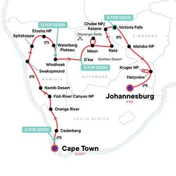 itinerary map