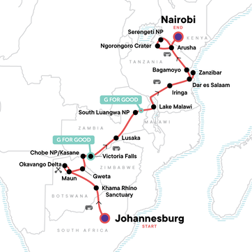 itinerary map