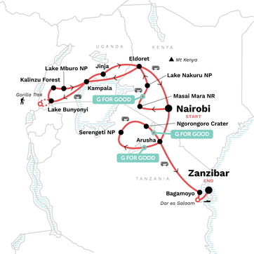 itinerary map