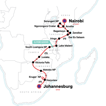 itinerary map