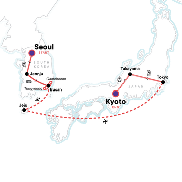 itinerary map