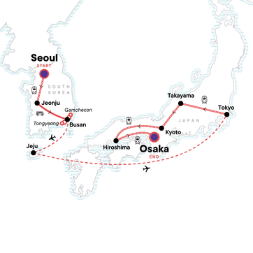 itinerary map
