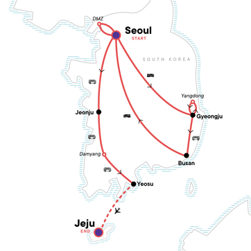 itinerary map