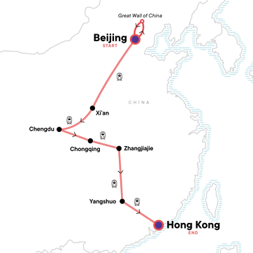 itinerary map