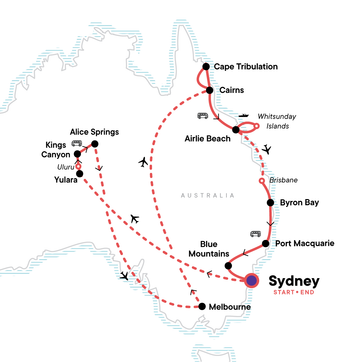 itinerary map