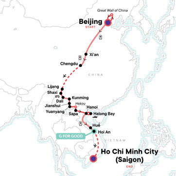 itinerary map