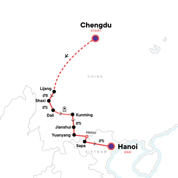 itinerary map