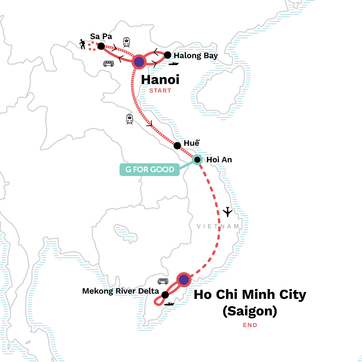 itinerary map