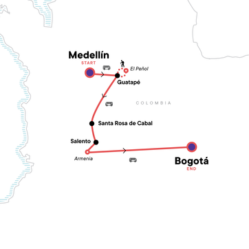itinerary map