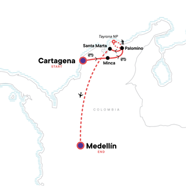 itinerary map