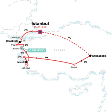 itinerary map