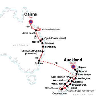 itinerary map