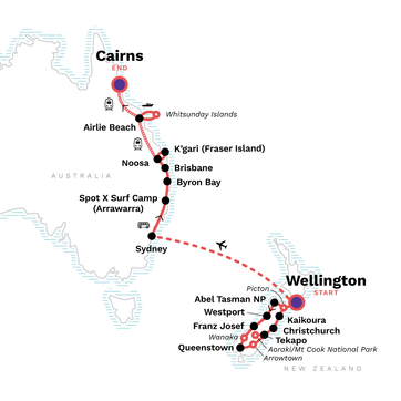 itinerary map