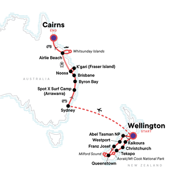 itinerary map
