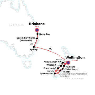 itinerary map