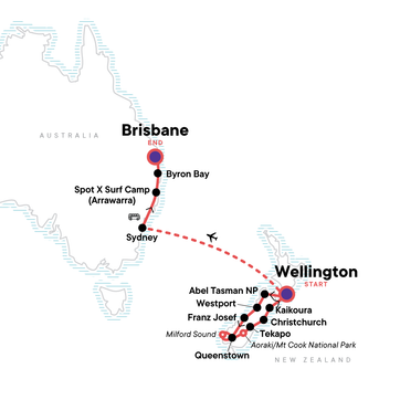 itinerary map