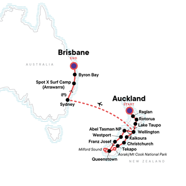 itinerary map