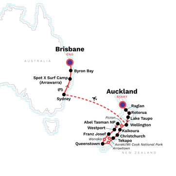 itinerary map