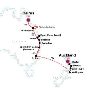 itinerary map