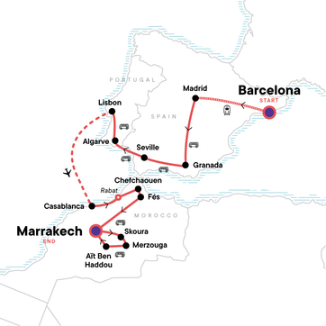 itinerary map