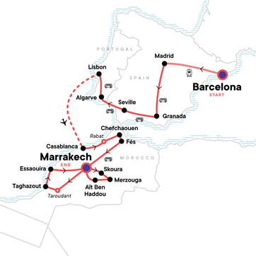 itinerary map