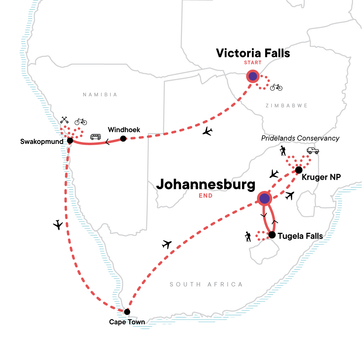 itinerary map