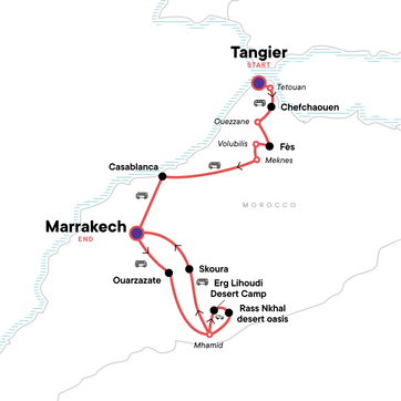 itinerary map
